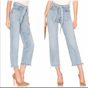 Levi’s ribcage straight ankle jeans tie high rise